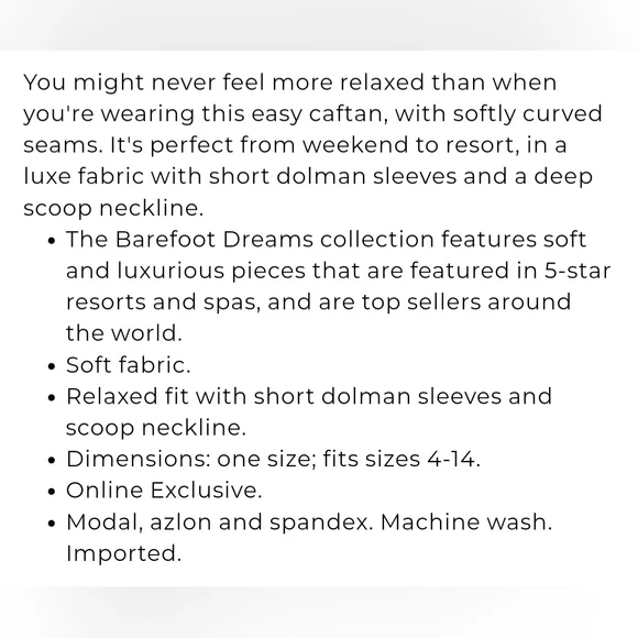 Barefoot Dreams Luxe Milk jersey kaftan black - Picture 7 of 16